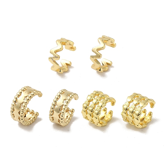 Женские латунные серьги-манжеты хамса в форме руки/в форме руки/волнистые