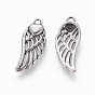 304 Stainless Steel Pendants, Ion Plating (IP), Wings with Heart