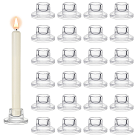 24шт. прозрачные стеклянные подсвечники, для столба или конической свечи, украшение дома, т-образный
