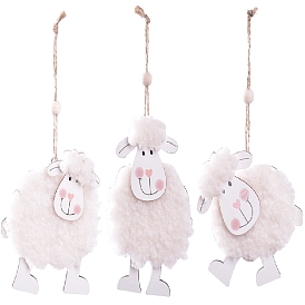 Wool Felt Ornaments, Hanging Decorations, for Easter Party Home Decoration, Sheep
