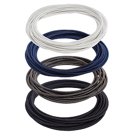 48шт 4 цвета набор весенних браслетов, минималистские браслеты из стальной французской проволоки / каркасной проволоки для штабелируемого ношения