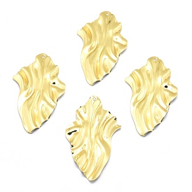 Brass Pendants, Cadmium Free & Nickel Free & Lead Free, Leaf