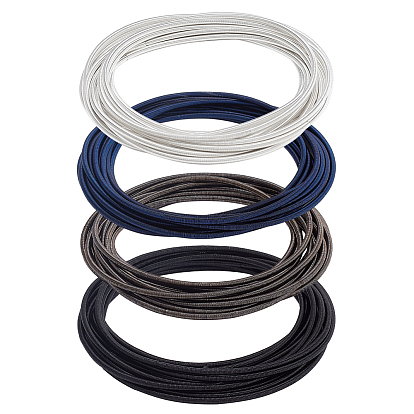 48шт 4 цвета набор весенних браслетов, минималистские браслеты из стальной французской проволоки / каркасной проволоки для штабелируемого ношения