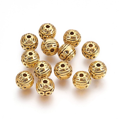 Alloy Beads, Lead Free & Cadmium Free, Round, 8mm, Hole: 1mm