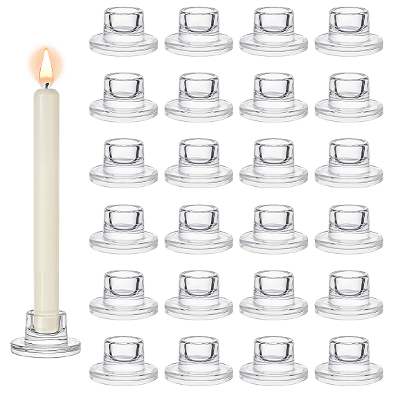 24шт. прозрачные стеклянные подсвечники, для столба или конической свечи, украшение дома, т-образный