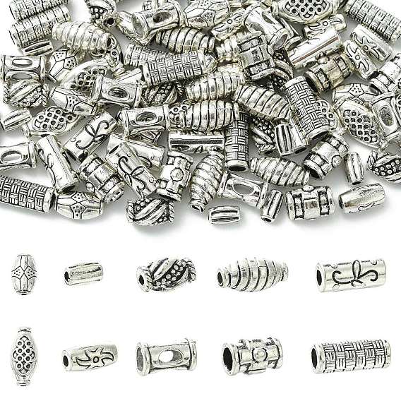 100 шт. 10 стили тибетский стиль цинковый сплав разделительные бусины, колонка