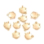 SHEGRACE Brass Rhinestone Claw Settings, Flower Charms, Cadmium Free & Lead Free & Nickel Free