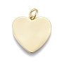 Brass Enamel Pendants, with Jump Rings, Long-Lasting Plated, Real 18K Gold Plated, Heart