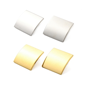 304 Stainless Steel Square Stud Earrings for Women