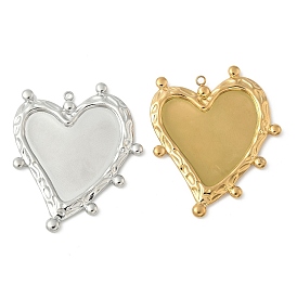 304 подвеска кабошон нержавеющая сталь под эмаль, ионное покрытие (ip), шарма сердца