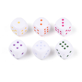 Непрозрачные акриловые бусины, игральная кость