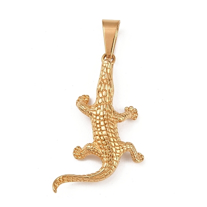 304 из нержавеющей стали большие кулоны, крокодил очарование, ионное покрытие (ip)