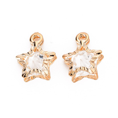 Placage de crémaillère charmes de fer respectueux de l'environnement, avec strass cristal, sans cadmium et sans nickel et sans plomb, étoiles