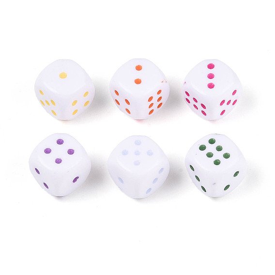 Непрозрачные акриловые бусины, игральная кость