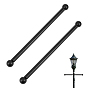 2 Bags Iron Outdoor Lamp Post Cross Arm Ladder Stand