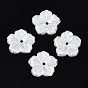 Opaque Resin Bead Caps, 5-Petal, Flower