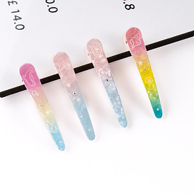 Ocean Style Cute Acrylic Alligator Hair Clips, Hair Accessories for Women and Girls
