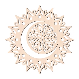 Escultura de pared de madera cortada con láser, toro decoración, símbolo de meditación de decoración del hogar, ilustraciones colgantes de yoga, patrón de flor de la vida