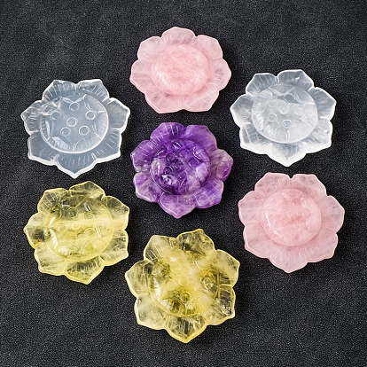 Украшения из натурального драгоценного камня в виде цветка лотоса, для украшения рабочего стола домашнего офиса