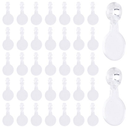 500шт. пластиковые клеевые плоские скобы, плоские круглые подвески