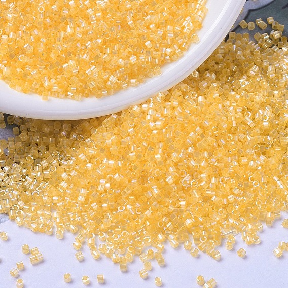 Бусины miyuki delica, цилиндр, японский бисер, 11/0, шелк внутри окрашенной радуги