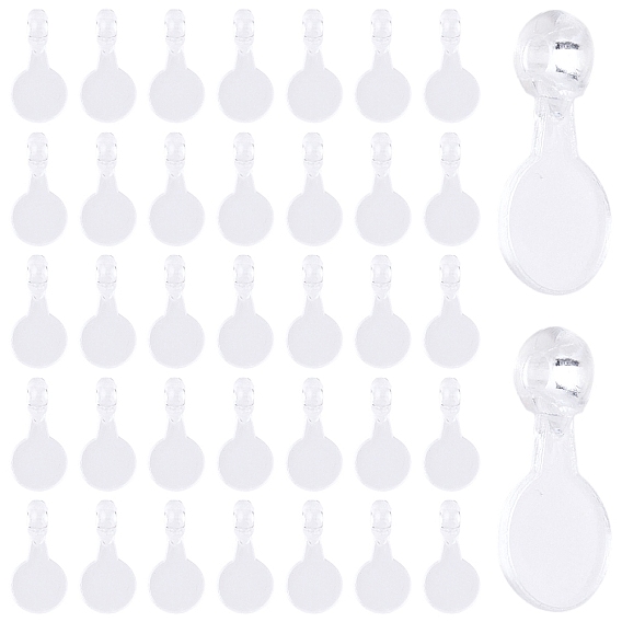 500шт. пластиковые клеевые плоские скобы, плоские круглые подвески