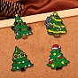Christmas Tree Alloy Brooches, Black Enamel Pins