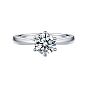 Brass Rhinestone Plain Rings, Flat Round
