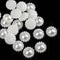 ABS Plastic Imitation Pearl Cabochons, Flower, 9x3mm, about 1000pcs/bag