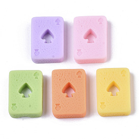 Opaque Resin Cabochons, Playing Card