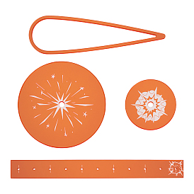 4шт 4 стили прозрачные акриловые шаблоны, для принадлежностей для рукоделия, разнообразные