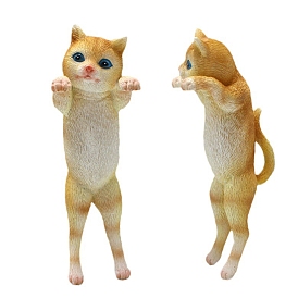 Миниатюрные украшения в форме кошки из смолы, аксессуары для домашнего кукольного домика с микро-ландшафтом, притворяясь опорными украшениями