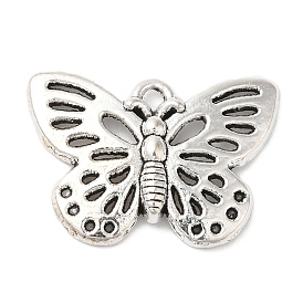 Alloy Pendants, Cadmium Free & Lead Free, Butterfly, 18x25x2mm, Hole: 1mm