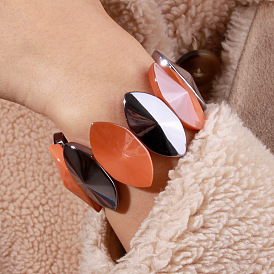 Bracelet bracelet acrylique géométrique pour femme - gras, à la mode et extensible