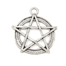 Tibetan Style Zinc Alloy Pentagram Pendants, for Jewish, Star Charm, Lead Free & Cadmium Free