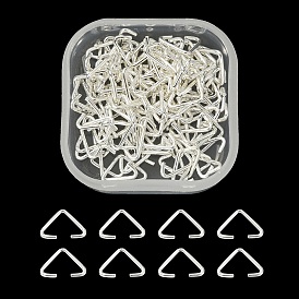 100Pcs Iron Triangle Rings, Buckle Clasps, Fit For Top Drilled Beads, Webbing, Strapping Bags