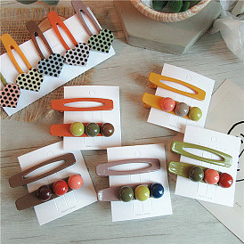 Cute Heart-shaped Colorful Hair Clip Set for Girls - Lovely, Bangs Clip, Xuan Ya Style.