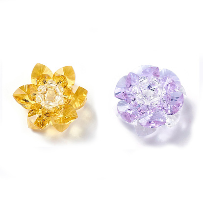 Perles de verre tissées, perles de cluster, lotus