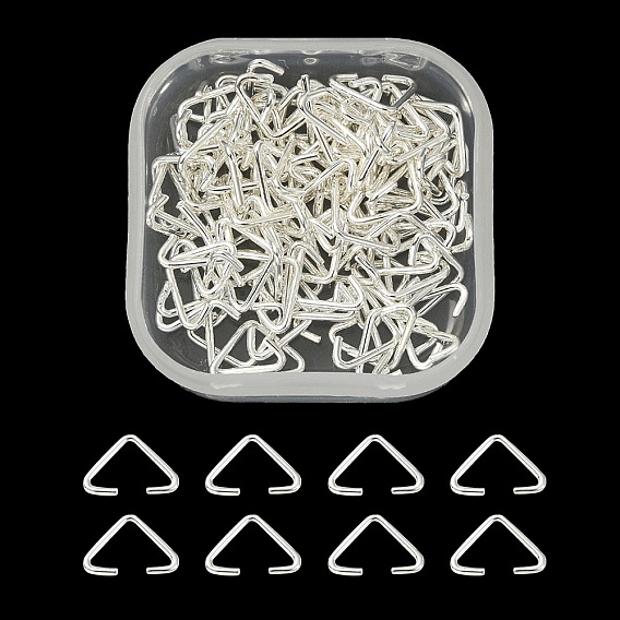 100Pcs Iron Triangle Rings, Buckle Clasps, Fit For Top Drilled Beads, Webbing, Strapping Bags