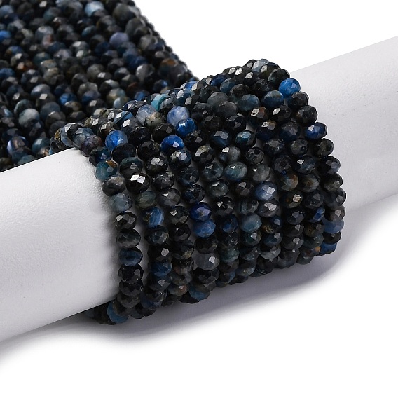 Натуральный кианитовые бисер пряди, граненые, рондель