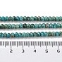 Natural Chrysocolla Beads Strands, Rondelle, Faceted