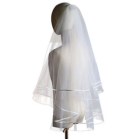 Nylon Bridal Mesh Veil Floral Cloth Hair Combs, Hair Accessories for Women