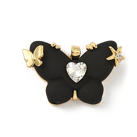 Латунные микро проложить кубического циркония подвески, cmолой, бабочки прелести