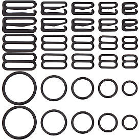 120шт. 15 стили, пряжки для регулировки ремешков нижнего белья, обруч для ползунка бюстгальтера