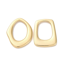 Латунные подвески, без кадмия, без никеля и без свинца, овал/прямоугольник, реальный 18 k позолоченный
