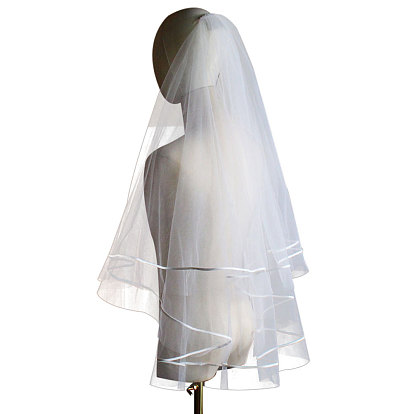 Nylon Bridal Mesh Veil Floral Cloth Hair Combs, Hair Accessories for Women