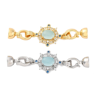 Латунное микропейв, прозрачный кубический цирконий, складные застежки, без кадмия, без никеля и без свинца, с Lampwork, плоско-круглые