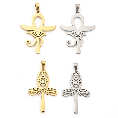 304 подвески из нержавеющей стали, лазерная резка, Очарование египетского креста "глаз Гора"