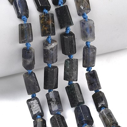 Природные иолит нитей бисера, граненые, колонка