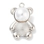 Подвески из сплава и страза, с имитацией жемчуга asb, медведь